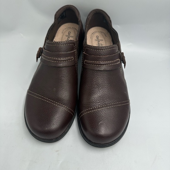 Clarks Collection Cheyn Madi Loafers Womens Size 8 Brown Leather Slip-On - Picture 9 of 11